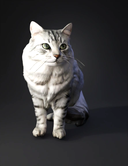 Cat 3D model preview 1