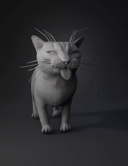 Cat 3D model preview 4