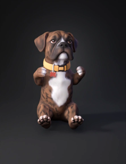 Dog 3D model preview 3