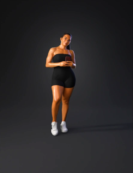Female 3D model preview 1
