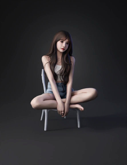 Female 3D model preview 4