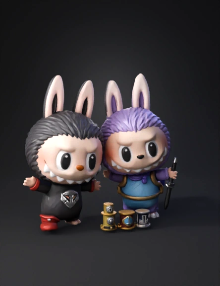 Labubu 3D model preview 4