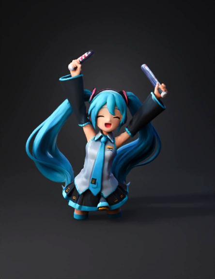 Miku 3D model preview 2