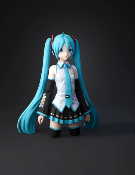 Miku 3D model preview 3