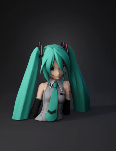 Miku 3D model preview 4
