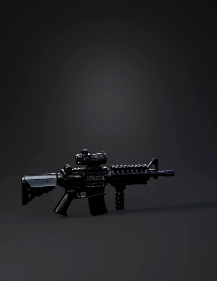 Rifle 3D model preview 4