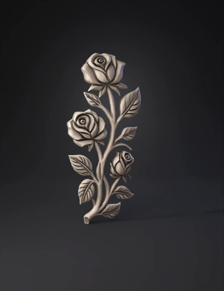Rose 3D model preview 1