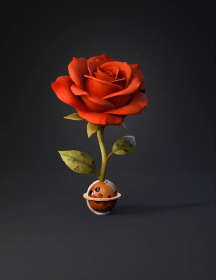 Rose 3D model preview 4