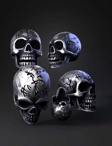 Skull 3D model preview 1